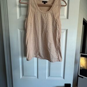 J. Crew Light Pink Tank Top with Stud Accents